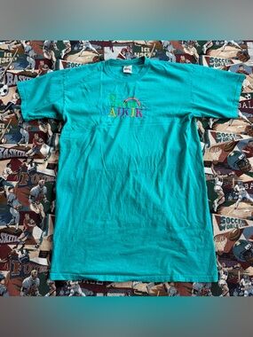 Vintage 90s Women’s Pro Club Waikiki Beach Hawaii Teal Swim Suit Cover Up